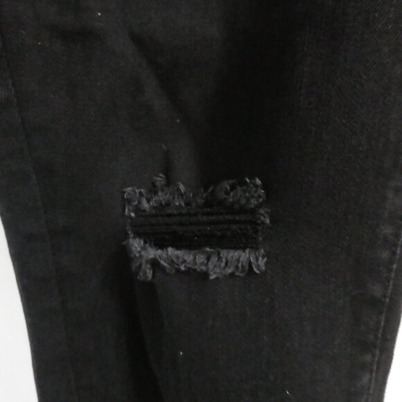 JOE FRESH + | size 16 | Classic Slim | Black Distressed Bermuda Denim Jeans - Picture 10 of 16